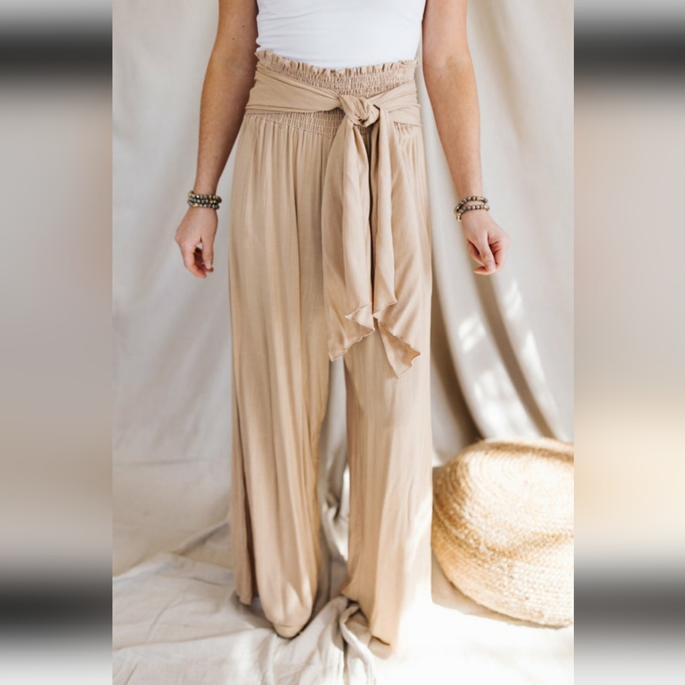 Knit wide legs pants